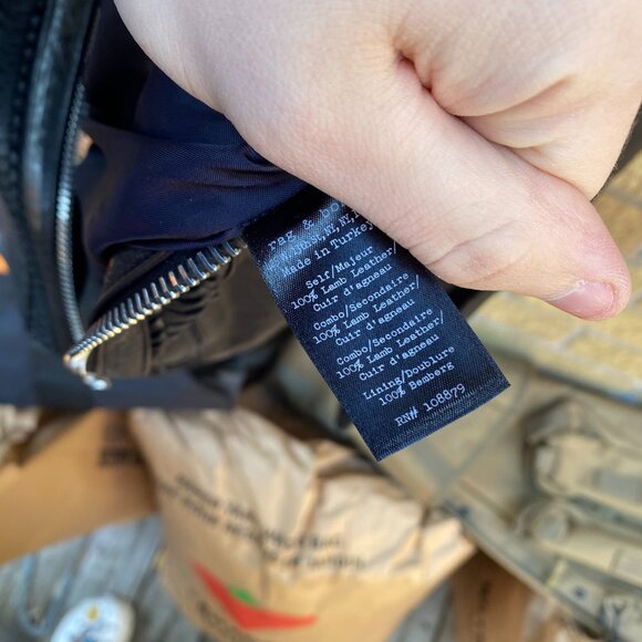 Rag & Bone Lambskin Biker Jacket Leather Size 6 Black Shirt - Picture 2 of 8